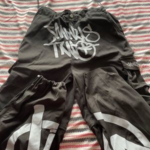 Minus Two Black Graff Y2K Cargos